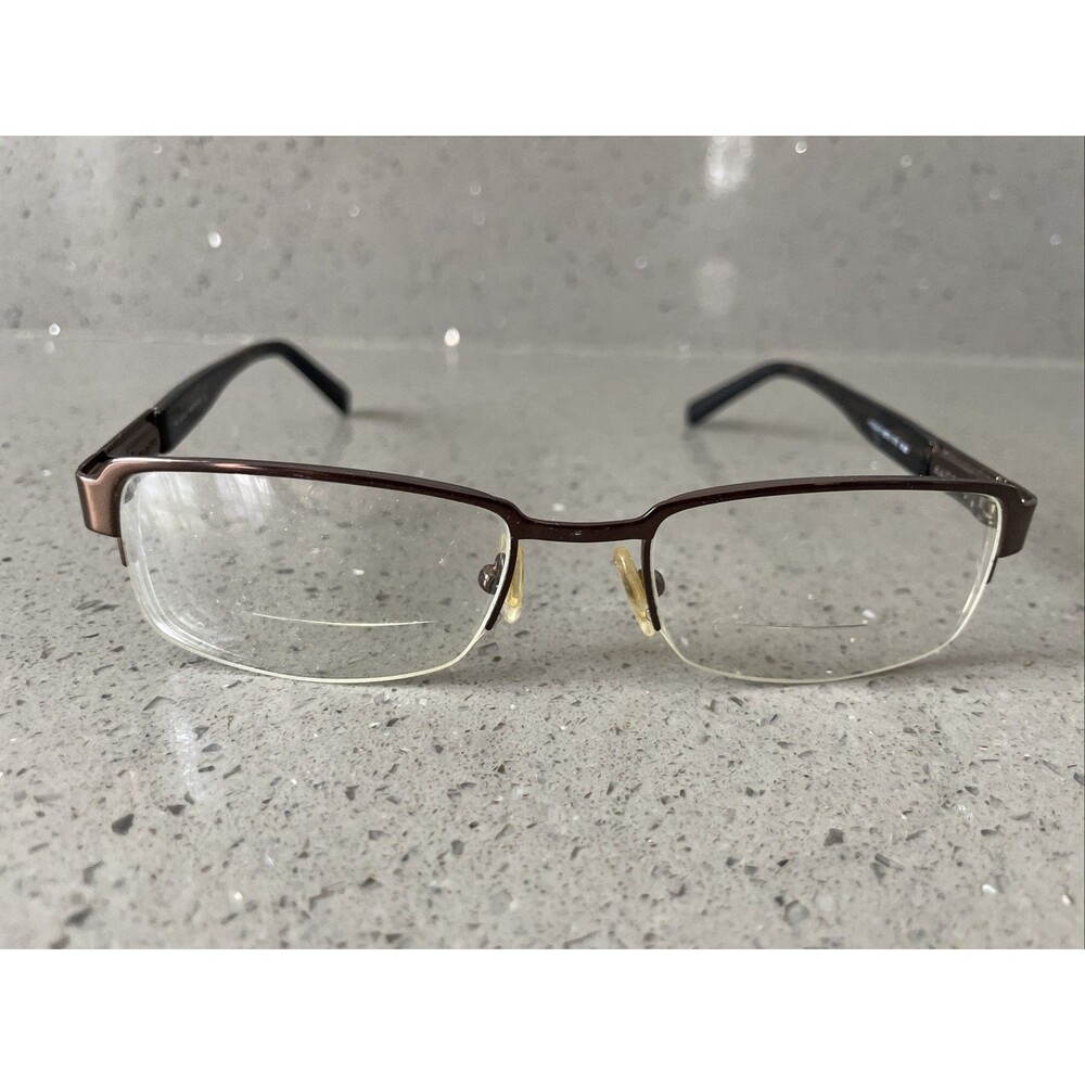 Safilo Eyeglasses Elasta 7173 01j0 52-18-140 Brown Bronze Metal FRAMES ONLY